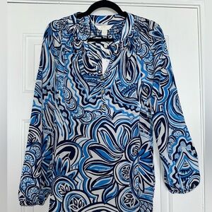 Lilly Pulitzer Elsa Silk Blouse medium NWT
